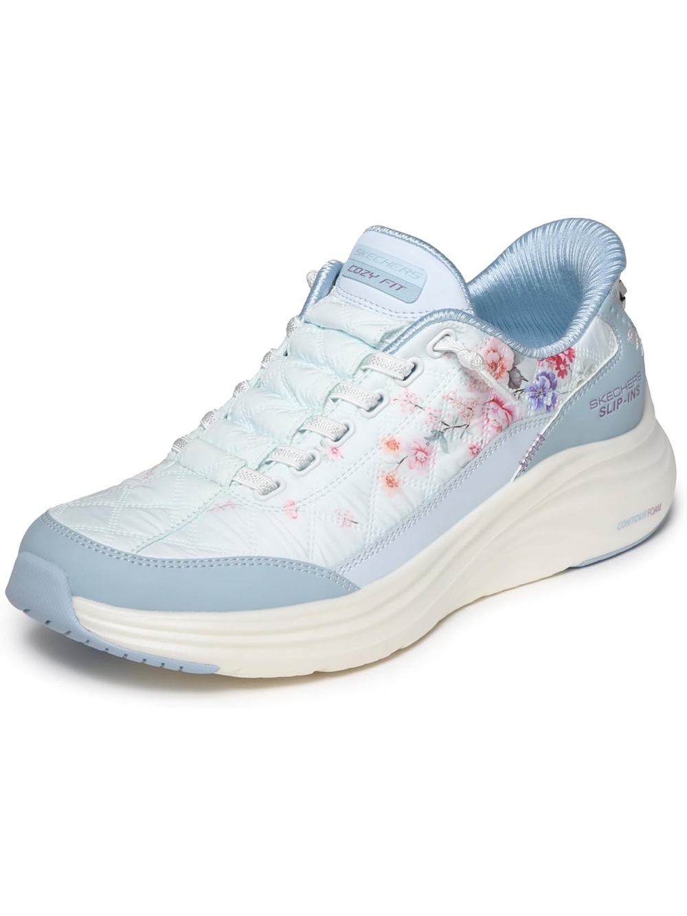 Skechers Womens Cozy Fit Contour Foam - Gentle Bloom Hands Free Slip-ins